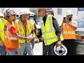 President obama drops by the obama presidential center construction site