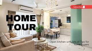 Home Tour || Open Kitchen, Murphy bed and  Maximum use of space with elegant look || lots of Tips ||