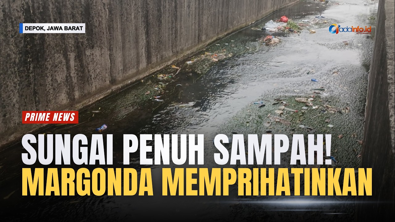 Kali Cabang Tengah Depok Dipenuhi Sampah, Warga Khawatir Banjir Saat Musim Hujan