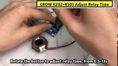 GROW K202+R503 How to Adjust Relay Time-DC 12V Low Power Consumption Fingerprint Control Board