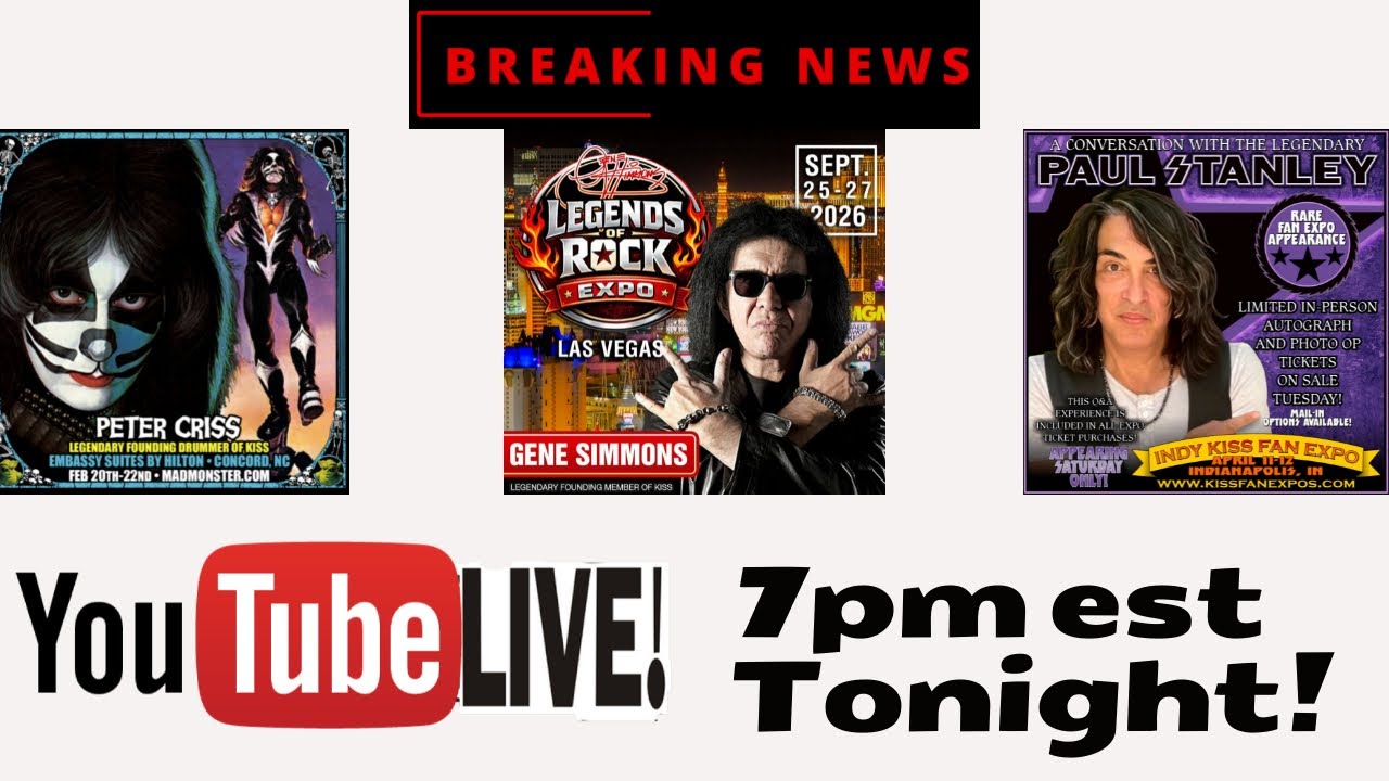 Peter Criss in N.C. Paul Stanley at the Indy KISS Expo and Gene in Vegas?