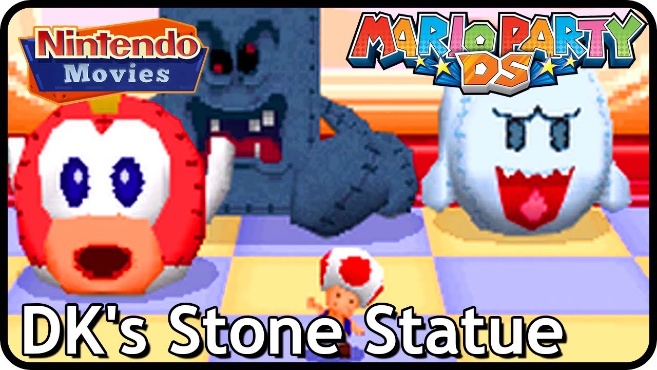 Mario Party DS - DK's Stone Statue (2 Players, 30 Turns, Toad vs Yoshi vs Daisy vs Luigi)