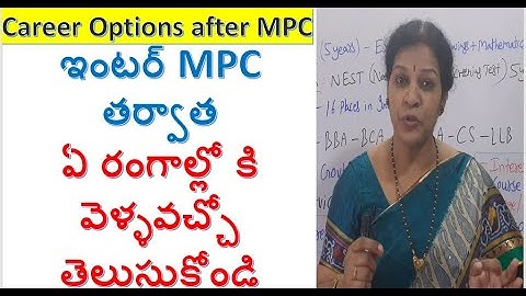 "Career Options after MPC" - Useful Career Topic for MPC Students , Parents & Teachers