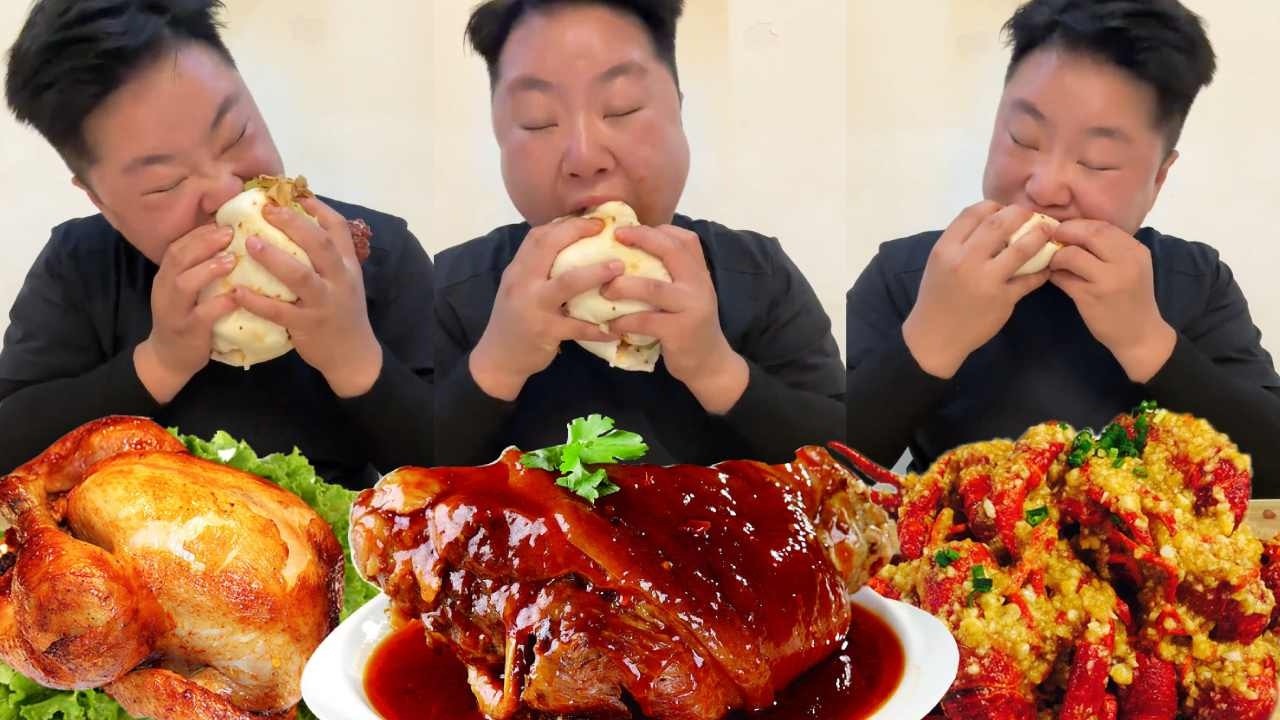 自制中式汉堡，馍配上虎皮蒜香肘子，吃到满嘴流油【金灿灿】