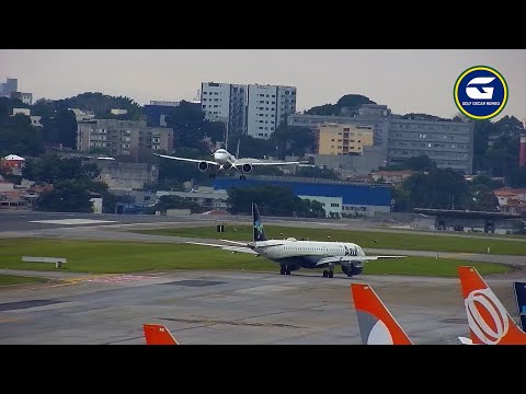 Retorno da aeronave E-2 da Azul em Congonhas