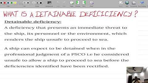 PSC LECTURE NO 38  PART- 1 II DEFICIENCIES & DETENTIONS II
