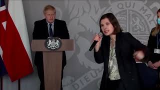 Ukrainian journalist broke down as she challenged British Prime Minister on the sanctions on Russia
