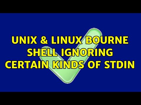 Unix & Linux: Bourne shell: ignoring certain kinds of stdin