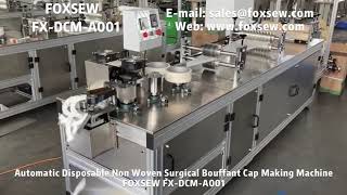 Automatic Non-Woven Disposable Bouffant Cap Making Machine