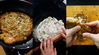 Scallion pancakes - don't throw away old scallions!