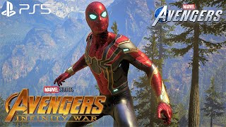 Marvel's Avengers - NEW MCU Spider-Man Iron Spider Suit Gameplay 4K 60FPS (PlayStation 5)