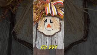 Fall Scarecrow Door Hanger Kit | DIY Autumn Front Door Decor Tutorial