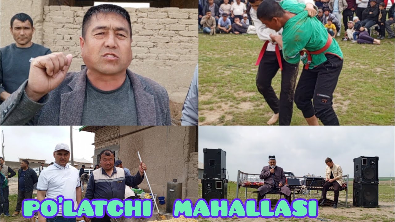 SAMARQAND V NUROBOD TUMAN NURBULOQ SH PO'LATCHI MAHALLA STADIYONIDA AJOYIB NAVRO'Z KURASHLAR BULDI