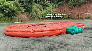 30'x20' Giant Orange Pumpkin Inflatable Bounce Pad for Kids Outdoor Bouncy House Jumping Party