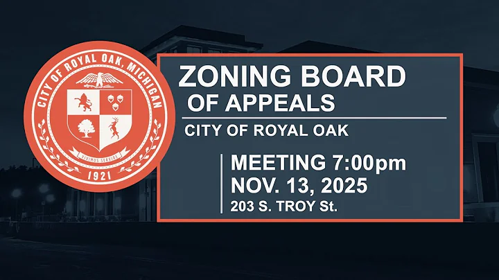 Royal Oak ZBA Meeting - Nov. 13, 2025