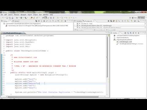 ECLIPSE SHORT CUT KEY CTRL M MAXIMIZE MINIMIZE WINDOW   DEMO