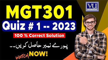 MGT301 Quiz # 1 Solution 2023 | Live Attempt by The Merciful Academy