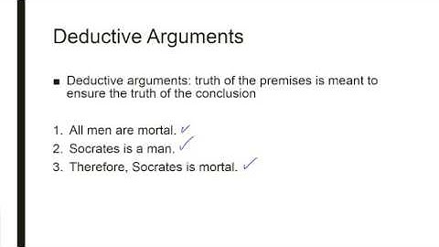 Intro to Phil - Deductive Arguments