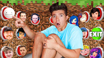 100 Minecraft YouTuber Mystery Buttons!