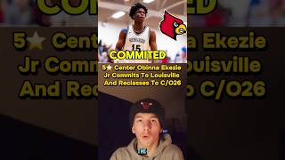 5⭐️ Center Obinna Ekezie Jr Commits To Louisville And Will Reclass Into C/O26