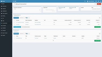 ERP Manual transaction