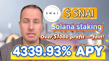 Staking SNAI Token Like a Pro – 4339.93% APY SNAI Solana Farming Tips