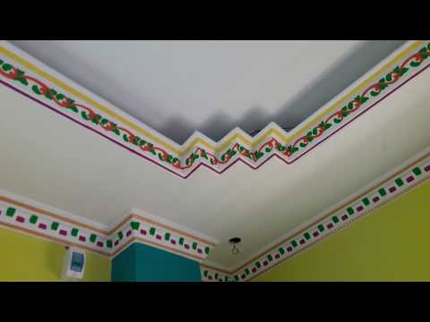 Repeat False Ceiling Design Of The Colour Painting Gypsum