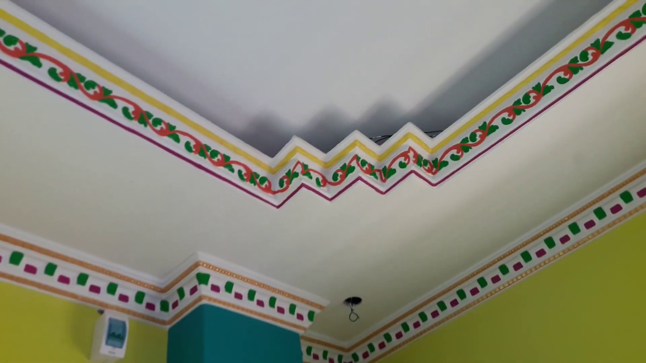 Repeat False Ceiling Design Of The Colour Painting Gypsum And