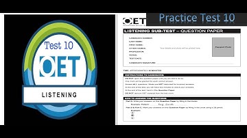 OET Listening Test 10 with ANSWERS 2021 OET 2.0 Updated Listening Sample Test for Doctors and Nurses