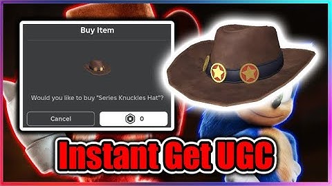 [UGC LIMITED] Sonic Speed Simulator Script - Instant Get Series Knuckles Hat