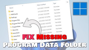Hoe u de ontbrekende map met programmagegevens in Windows 11 kunt oplossen
