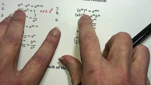 (330) Sections 5.1/5.2 Integer Exponents and Scientific Notation Part 1/5