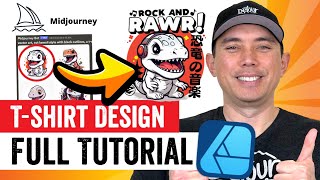 Must See MidJourney TShirt Design Tutorial! From Prompt to Final Using Canva & Affinity Designer