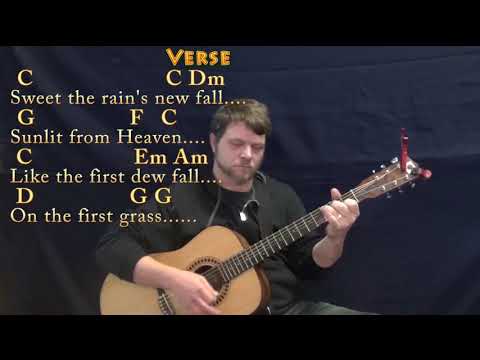 Morning Has Broken (HYMN) Guitar Lesson Chord Chart in C with Chords/Lyrics