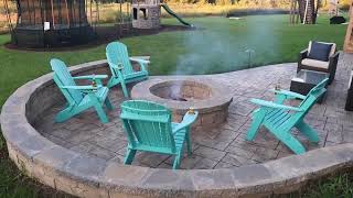 Stamped Concrete Patio Designs With Fire Pit