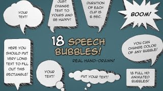 Cartoon Speech Bubbles | After Efects Project Files - Videohive template