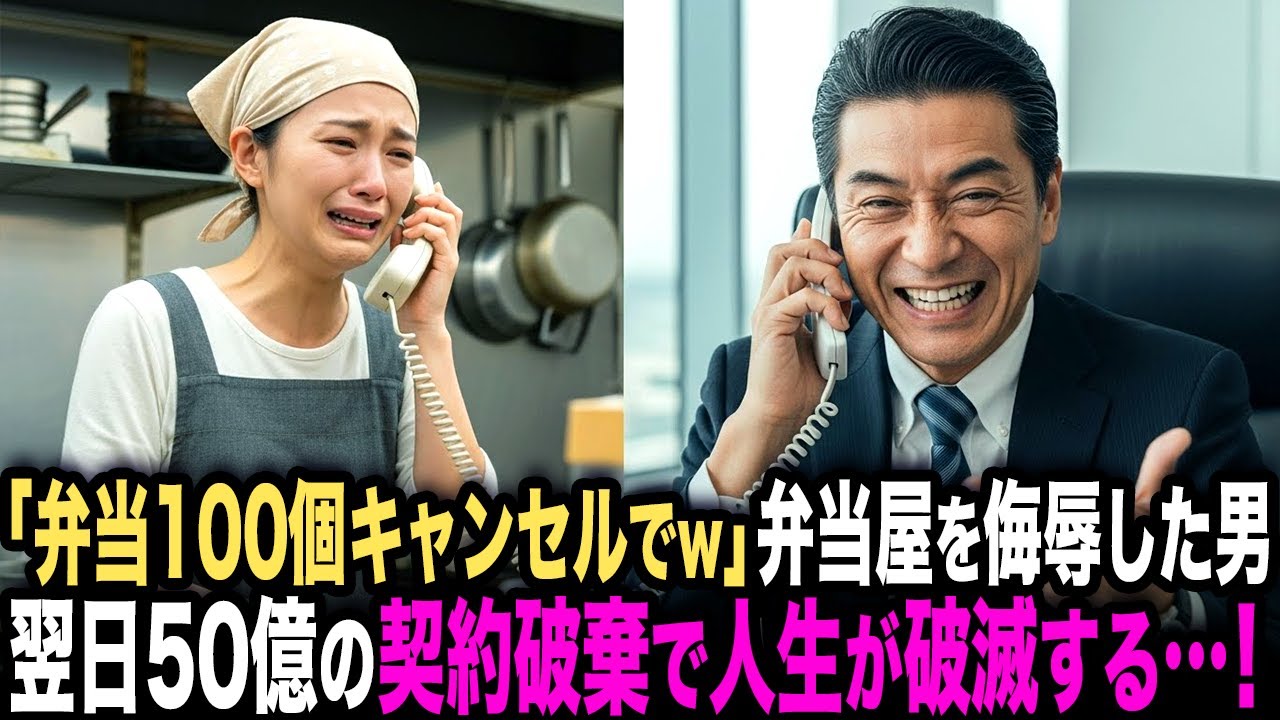 「そんな不味そうな弁当いらない。100食全部キャンセルして」弁当屋を侮辱した男──翌日、50億円の契約破棄で人生が破滅する…！