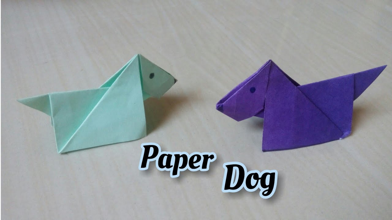 paper craft, How to make a easy paper dog YouTube