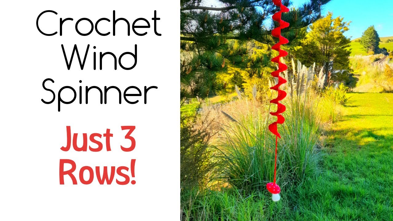 Вязание крючком Wind Spinner | Вязаная крючком вертушка всего в 3 ряда