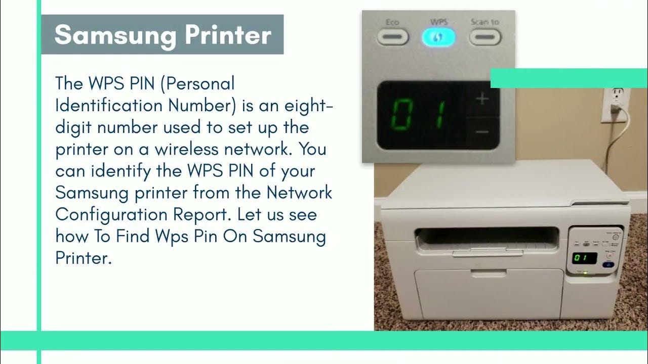De andere dag Behoefte aan calcium How To Find WPS Pin On Samsung Printer? | Samsung Printer Wifi Setup |  #techiebee - YouTube