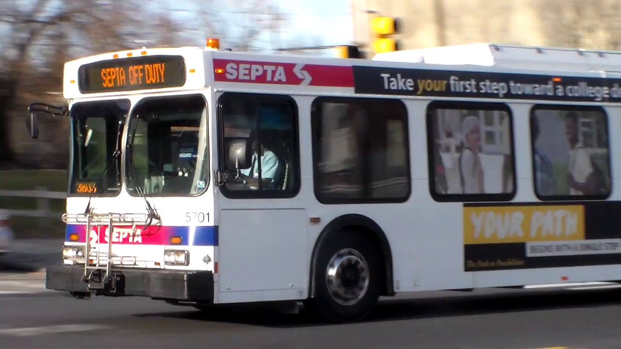 SEPTA BUS: INCOMING NEW FLYER D40LF 5701 - YouTube.