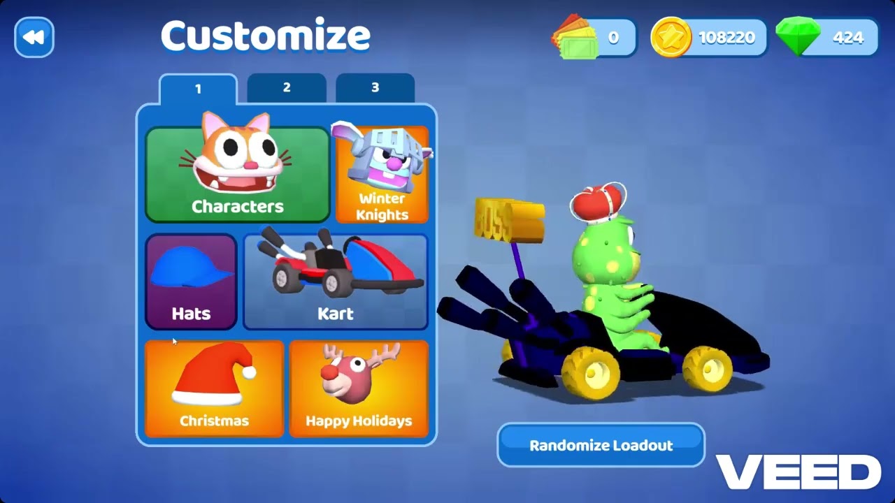 All my stuff in smash karts