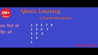 Print this pattern : 13579  1357  135  13  1 in Qbasic