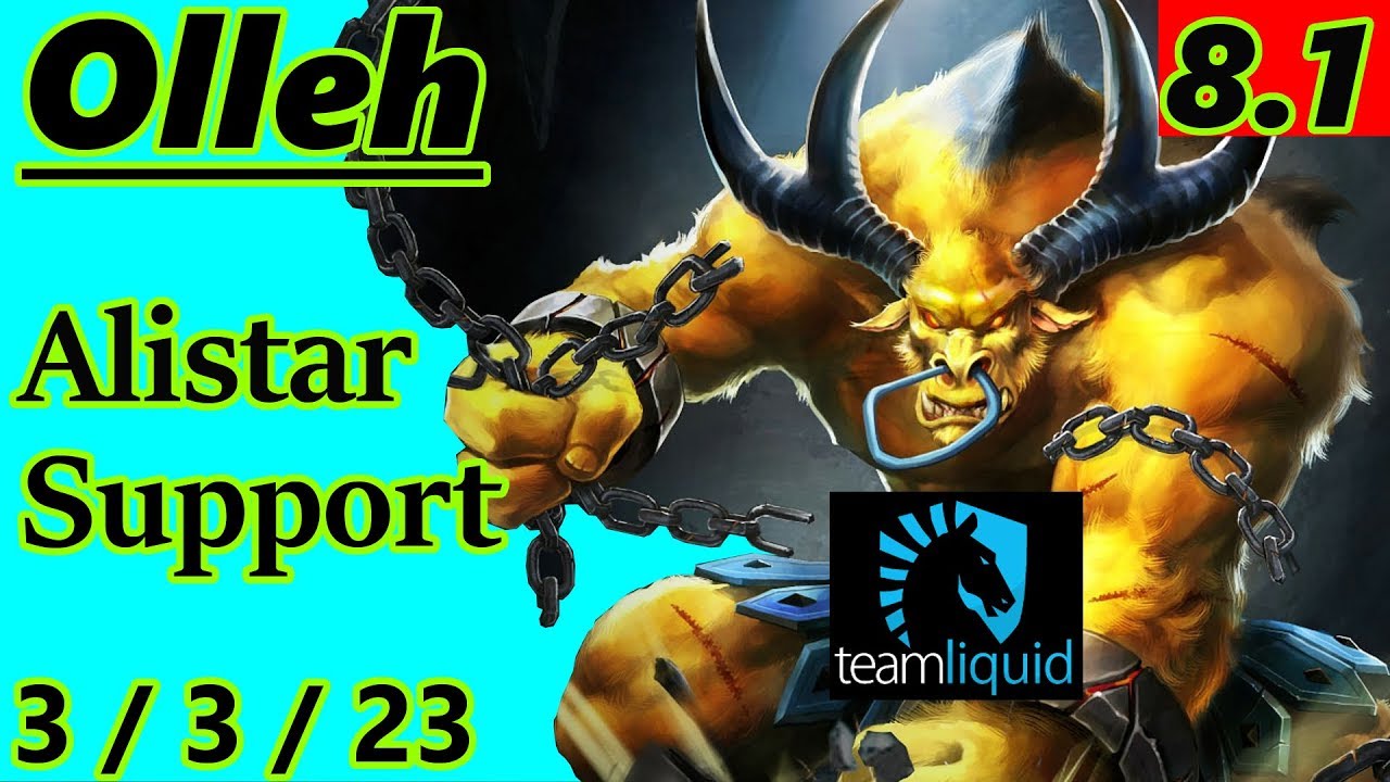 TL Olleh as Alistar Support - S8 Patch 8.1 - Full Gameplay
