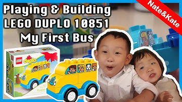 NateKate ToysReview - Lego Duplo 10851 My First Bus Unboxing, Review and Build