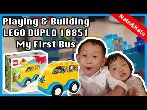 NateKate ToysReview - Lego Duplo 10851 My First Bus Unboxing, Review and Build
