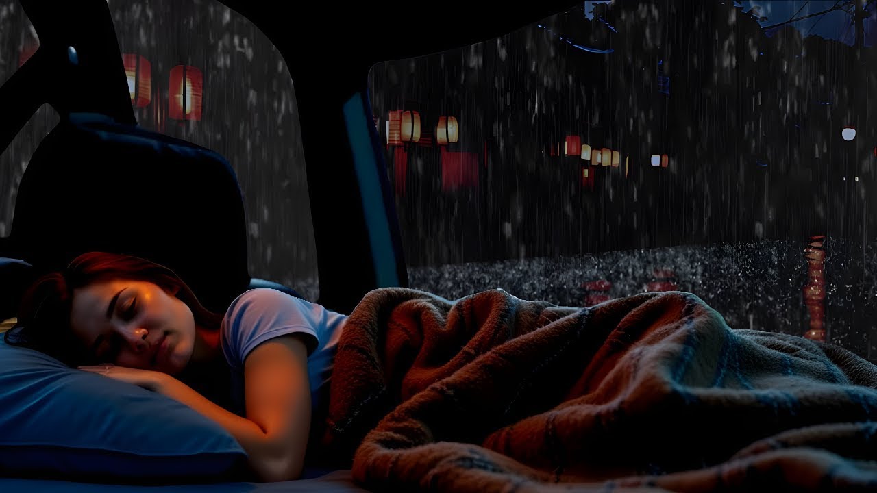 Calming Rain and Thunderstorm 🌧️ | Stress Relief and Instant Sleep in Cozy Car Ambience ambience