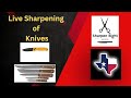 Live Knife Sharpening with Mike White - Sharpen Right Services LLC - League City, Texas