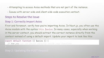 Resolving the _axios.default.post is not a function Error in Nuxt.js