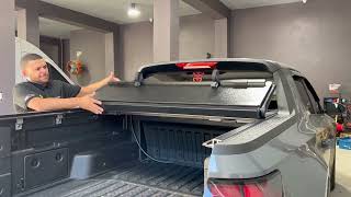 Hyundai Santa Cruz Bed Cover Installation -TonnoFlip- #hyundaisantacruz #tonneaucover